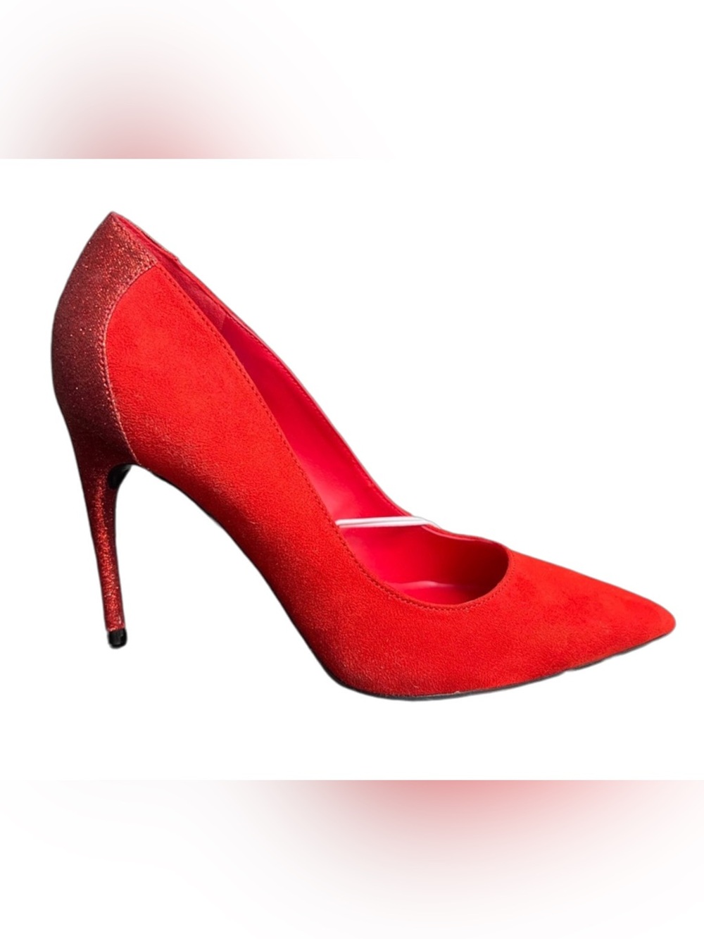 Marc fisher , vibrant red & glittered pointed pumps